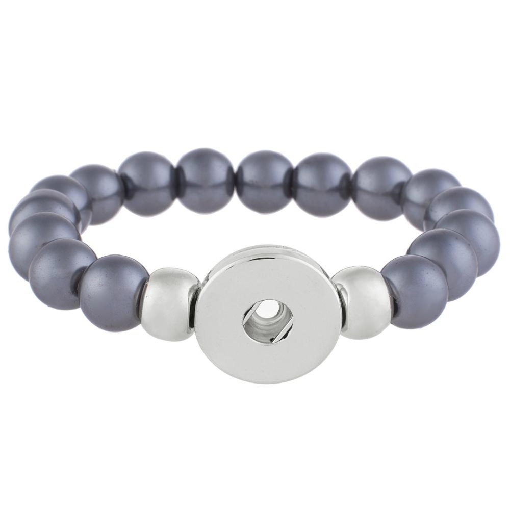 Snap Button Jewelry Bead Bracelet